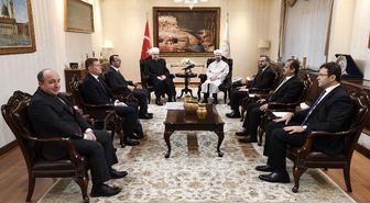 Diyanet İşleri Başkanı Erbaş, Slovenya Müslümanları Müftüsü'nü kabul etti