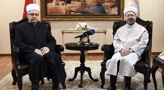 Diyanet İşleri Başkanı Erbaş, Slovenya Müslümanları Müftüsü'nü kabul etti