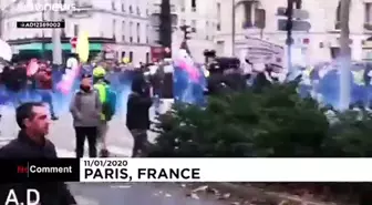 Paris'te protestolar şiddete dönüştü, hükümet emeklilik yaşı için geri adım attı