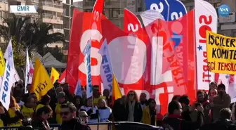 KESK İzmir'de 'İnsanca Yaşam' Mitingi Düzenledi