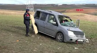 Tekirdağ takla atan araçta 5 kişi yaralandı