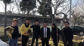 Sarayköy'de öğretmen ve öğrenciler okulları için kolları sıvadı
