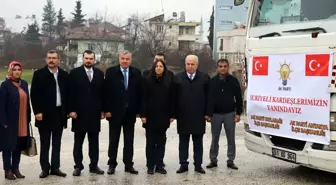 Hatay'da AK Parti teşkilatlarından İdlib'e insani yardım