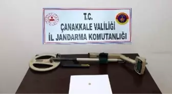 Gelibolu'da tarihî eser arayan şahıs dedektörle yakalandı