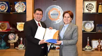 İYİ Parti Genel Başkanı Akşener AESOB'da