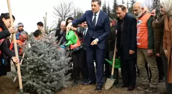 Bakan Selçuk ve öğrenciler 'Toprak Dede' anısına fidan dikti