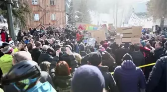 Davos'ta çevre protestosu