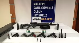 Maltepe'de polisin durdurduğu şahsın evinden ve işyerinden cephanelik çıktı