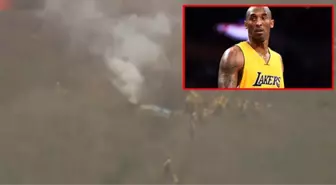 Son dakika: Kobe Bryant'ın hayatını kaybettiği helikopter kazasından ilk görüntüler!