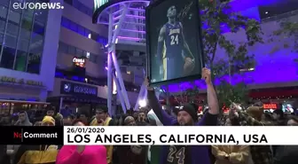 Staples Center yasta: Binlerce kişi helikopter kazasında ölen 'idolleri' Kobe için toplandı