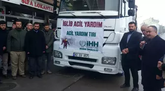 Bozkır'dan İdlib'e 1 tır yardım malzemesi gönderildi