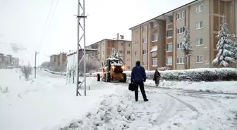 Halkapınar'da kar yağışı