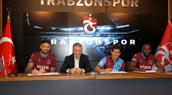 Trabzonspor, yeni transferleri Guilherme, da Costa ve Manoel için imza töreni düzenledi