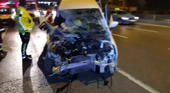 Kontrolden çıkan otomobil bariyerlere saplandı: 1 yaralı