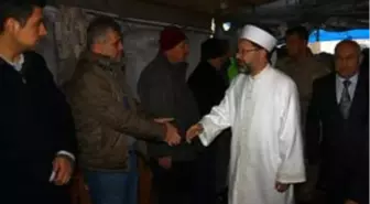 Diyanet İşleri Başkanı Erbaş'tan çığ şehidine taziye ziyareti