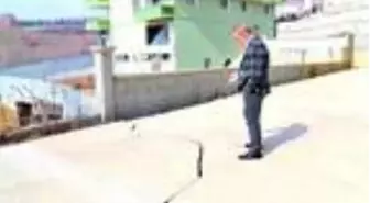 Samsun'da tahliye edilen 9 katlı bina 30 santimetre yan yatmış