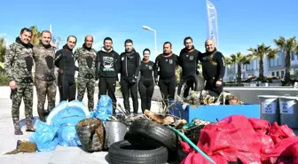 Gözde turizm merkezi Bodrum'un mavi suları gönüllü dalgıçlara emanet