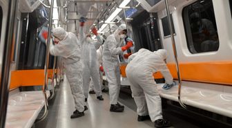 Metro vagonları koronavirüse karşı nano teknoloji ile temizleniyor