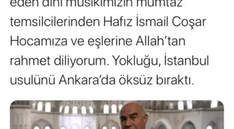 Bakan Gül: 'Hafız İsmail Coşar hocamıza ve eşlerine Allah'tan rahmet diliyorum'