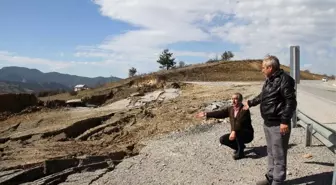 Emet-Tavşanlı kara yolunda heyelan
