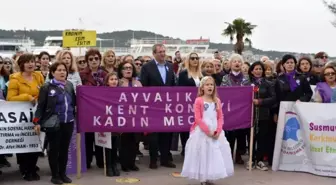 Ayvalıklı kadınlardan 'sessiz çığlık' yürüyüşü