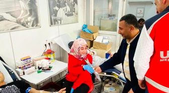 Sağlık Sen'den Kızılay kan bağış aracına ziyaret