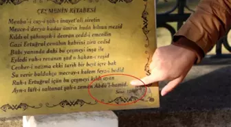Ertuğrul Gazi türbesi girişindeki tarihi çeşme levhasında ilginç yanlışlık