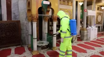 Hz. İbrahim Camii'de dezenfekte çalışmaları yapıldı