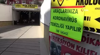 Oto yıkamacıdan ilginç kampanya: 'Araçlarınıza koronavirüs temizliği yapılır'