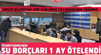 Ürgüp'te ticarethane su borçlarının son ödeme tarihi uzatıldı