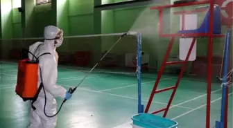 Badminton Olimpiyat Hazırlık Merkezi dezenfekte edildi