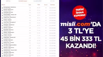 Tarihi iddaa kuponu! 3 TL'ye 45 bin 333 TL...