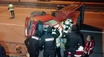 TEM Otoyolu bağlantısında korkunç kaza; 2 kişi ağır yaralandı