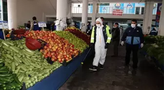 Semt pazarında korona virüs tedbirleri alındı