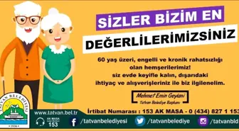 Tatvan'daki yaşlıların alışverişini belediye görevlileri yapacak