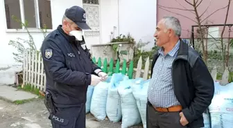 Alaçam polisinin 65 yaş üstü mesaisi