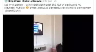 Bakan Yardımcısı, öğretmen için 'Bizi duyuyor mu' diyen Erva'nın videosunu paylaştı