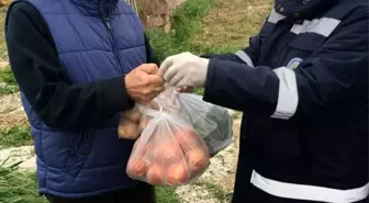 Bozcaada'da pazar kurulmayınca vatandaşların siparişleri kapılarına kadar götürüldü