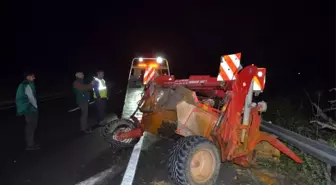 Söke'de tır traktöre çarptı; 1 yaralı