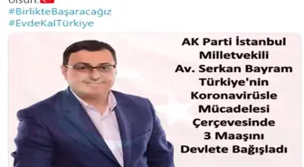 AK Parti İstanbul Milletvekili'nden korona virüsle mücadeleye anlamlı destek