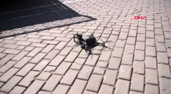 AYDIN Karacasu'da koronavirüse karşı önlem için drone ile ateş ölçümü