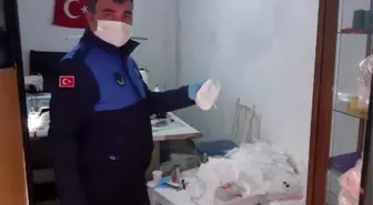 Kaçak maske üretimi yapan işyeri mühürlendi