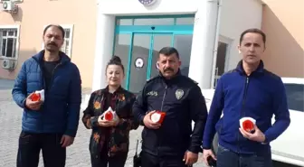 Meslek lisesinden emniyete maske desteği