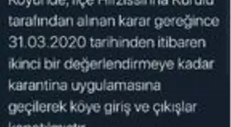 Uşak'ın Gürlek köyü, karantinaya alındı