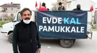 Denizli'de sokakları dolaşan orkestradan 'evde kalanlara' müzik ziyafeti