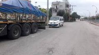 Park halindeki tırın aküsünü çaldılar