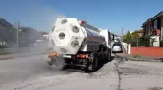 Serdivan'da 54 kilometre yol dezenfekte edildi