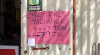 Yalıhüyük'te marketlerden 'evde kal' kampanyasına destek