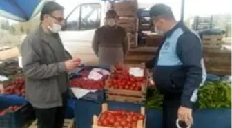 Zabıta ekipleri pazar yerini denetledi