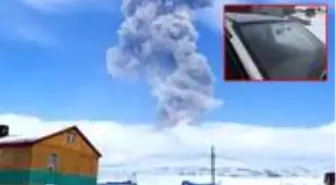 Rusya'da yanardağ patlaması sonrası oluşan kül yağmuru kameralarca kaydedildi